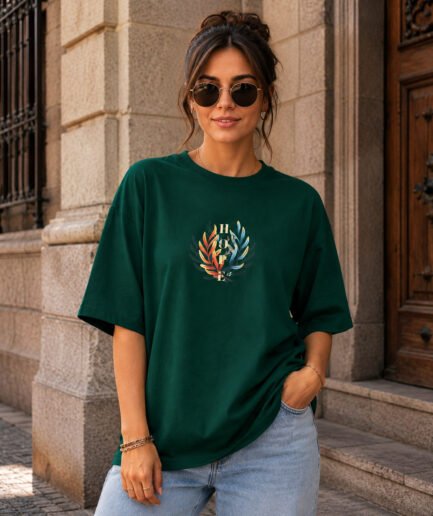 Premium Oversized Forest Green T-Shirt – 80/20