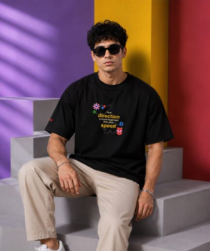 Premium Casual Black Off-Shoulder T-Shirt – Cotton Rich Fabric