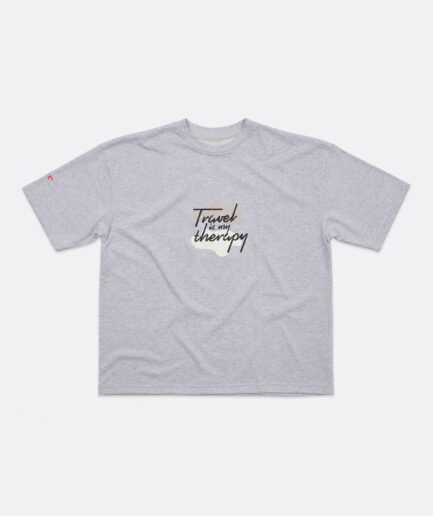 Premium Light Grey Off-Shoulder Tee – Soft Cotton Blend